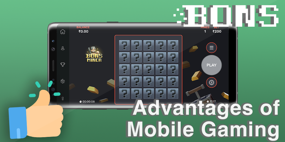 advantages of playing at Bons casino on a mobile device