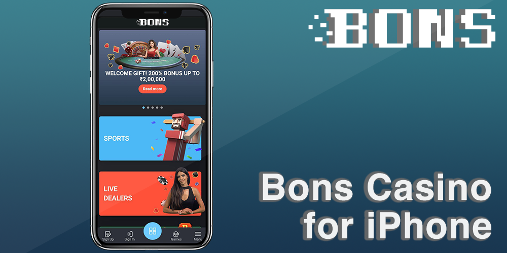 Bons casino website on your iOS smartphone