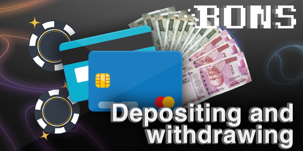payment methods at Bons casino in India