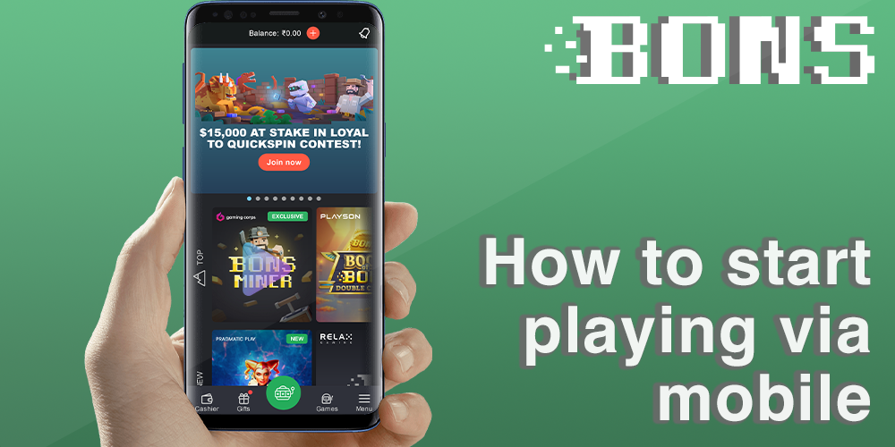 Register, make a deposit and start playing slots for real money via your smartphone