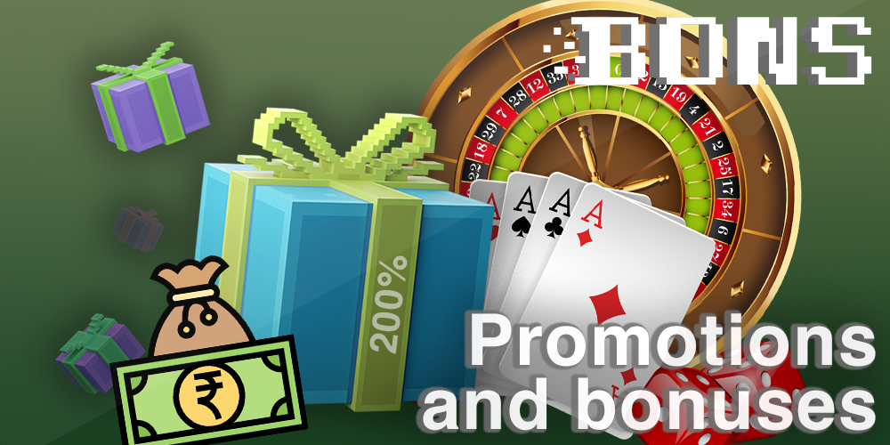 Promotions and bonuses at Bons Casino for new and registered players
