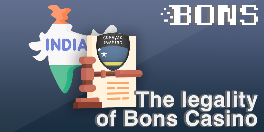official Curacao license at legal Bons casino
