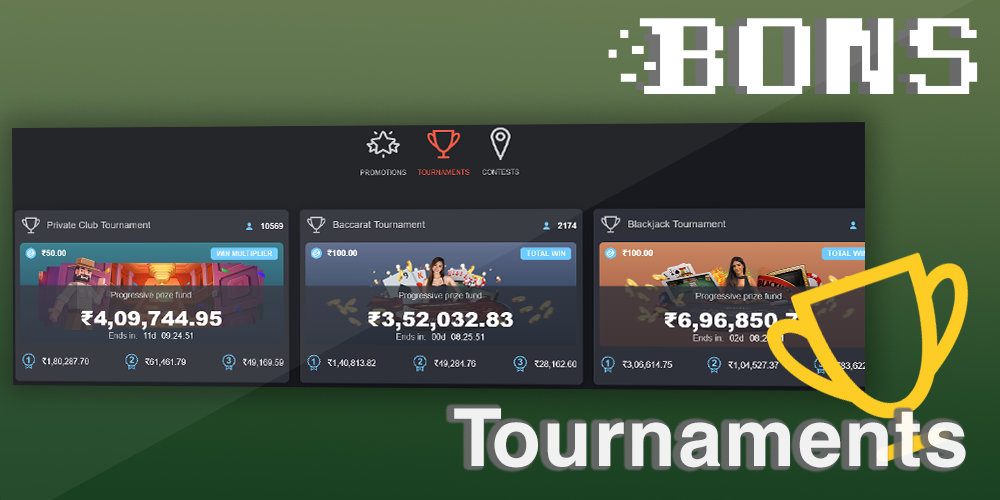 available Bons casino tournaments