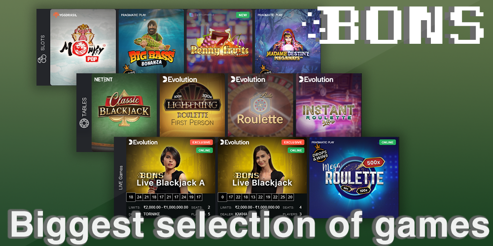 Bons casino games collection