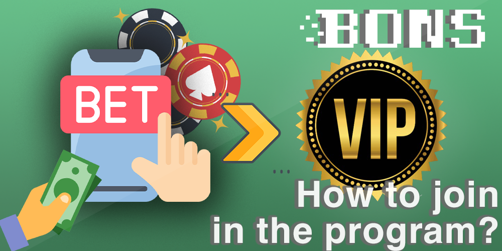 How to join the VIP program at Bons casino