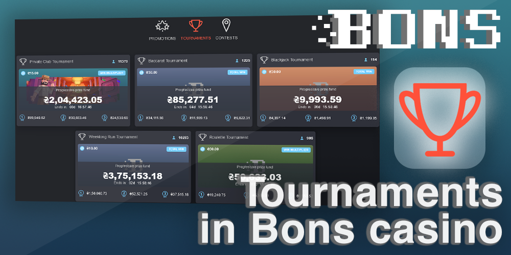 Tournaments for indian players in the Bons Casino