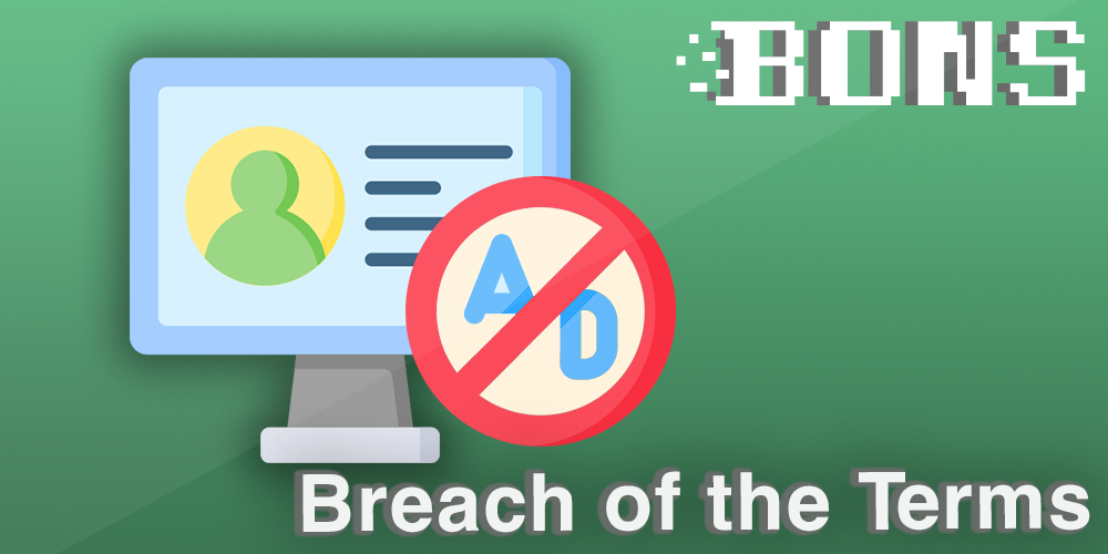 Breach of the Terms at Bons casino