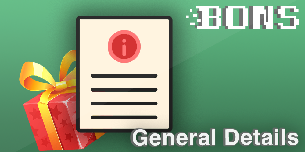 General Details about bonuses at Bons casino