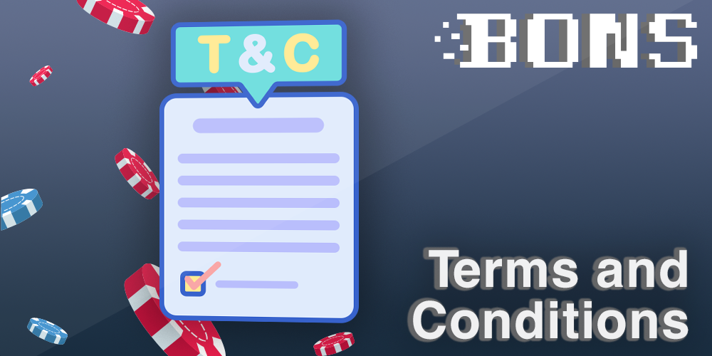 Terms and Conditions at Bons Casino for Indian players